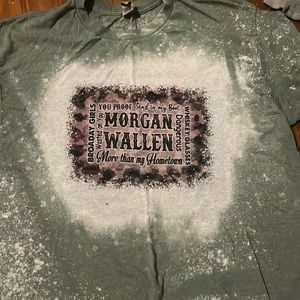 green bleach tie die morgan wallen T shirt